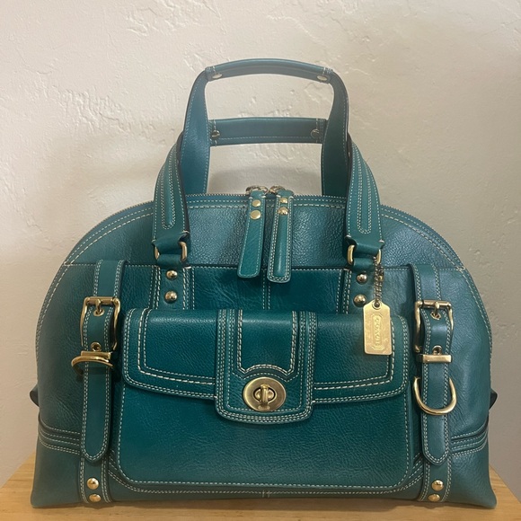 Coach Handbags - Coach Miranda Leather Satchel 11085 - Atlantic (rare)